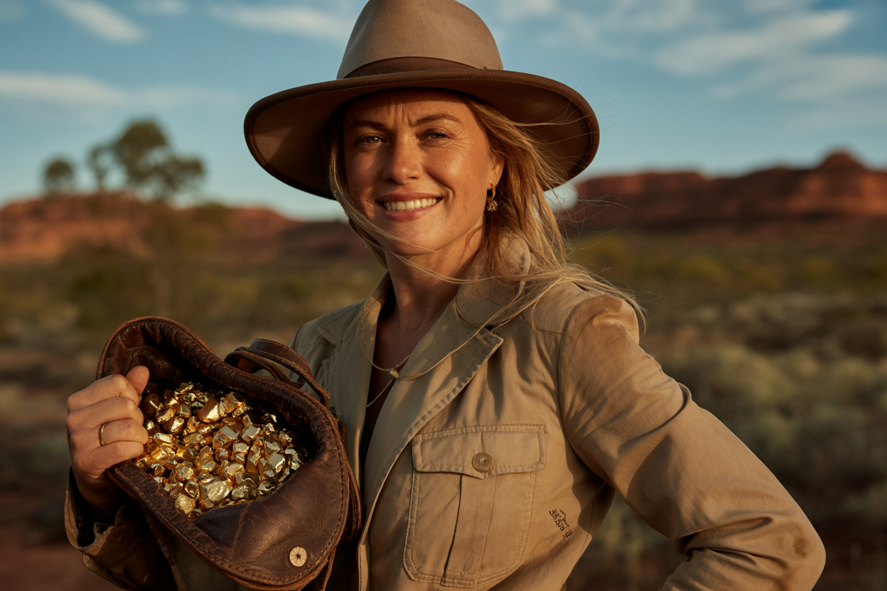 Aussie Woman with Gold